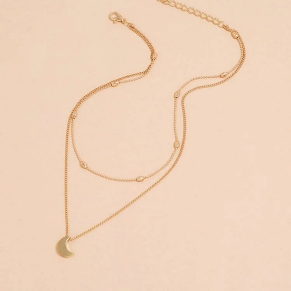 *Nevaria* Moon Layered Necklace - Picture 2 of 4